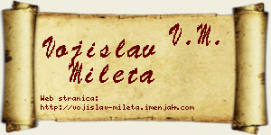 Vojislav Mileta vizit kartica